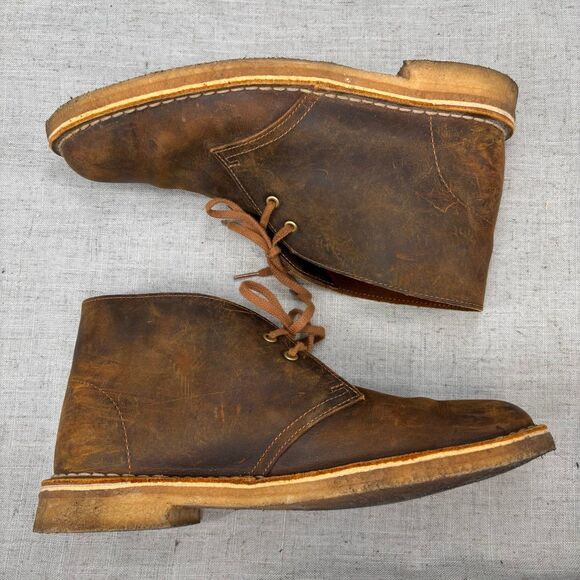Clarks Originals Desert Boot Brown Leather Beeswax Chukka Lace Up Women's 8.5 - Picture 10 of 11